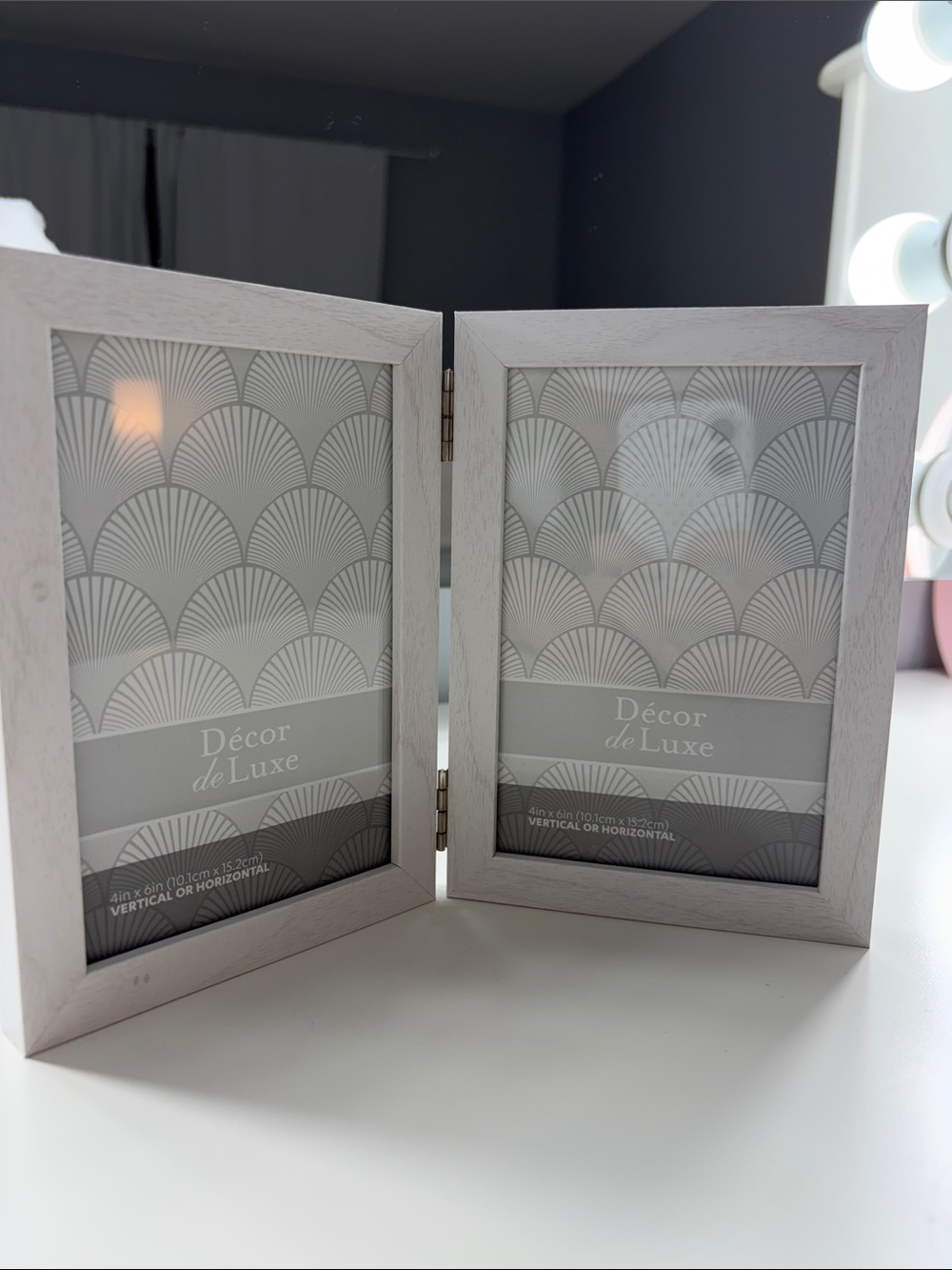 White Double Hinged Photo Frame